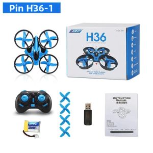 Tàu Điều Khiển Từ Xa JJRC H36 Tỷ Lệ 1:20 Máy Bay Trực Thăng UAV Máy Bay Không Người Lái RC Có Đèn LED Đồ Chơi Quà Tặng Cho Trẻ Em Tần Số 2.4G