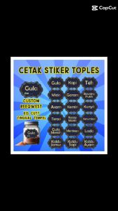 Stiker Lebel Bumbu Dapur Stiker Kata-kata