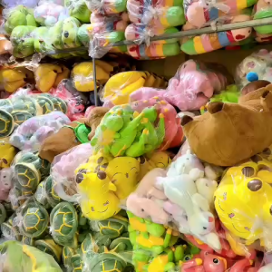 Gấu bông lợn gấu heo mắt híp màu hồng -xám gấu bông cho bé thú nhồi bông mềm mịn gấu heo ngủ kt 45