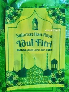 Tas Spunbond lebaran ECOZEE KUNING 30x40x8 sablon 4 SISI Idul Fitri