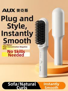 AUX | Portable Negative Ion Hair Straightening Comb AUX Hair Styling Tool for Home Use Student Women Men Hair Care Straightening Brush