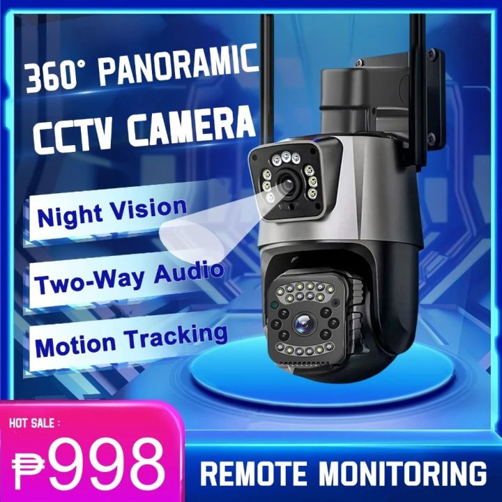 BUY 1 TAKE 1 V380 Pro CCTV Camera Connect Cellphone Dual lens Outdoor ...