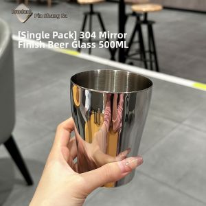 PINSHANGZUO | Korean Style Stainless Steel Thick Large Capacity Cup