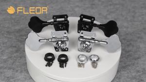 FLEOR | FLEOR 4PCS 4-String Guitar Bass Machine Heads Tuning Pegs Open Style Tuners Chrome /Black Choose