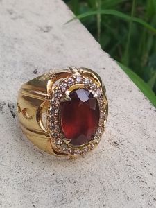 CINCIN BATU PERMATA GARNET CUTTING NATURAL HIGH QUALITY