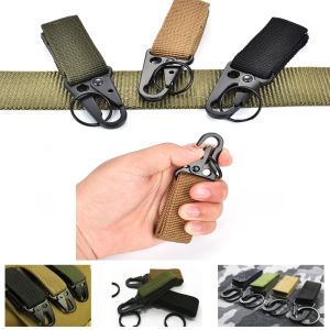 [Ready Stock] 10CM Eagle Beak Hook Nylon Braided Mountaineering Belt With Key Chain