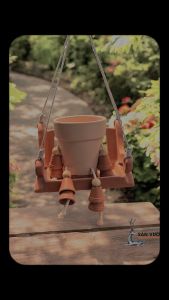 Combo Xích Đu Và Chậu Hình Người POT Man Gốm Đất Nung - Decor Sân Vườn