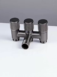 Premium kran cabang 3 fungsi 3in1 MINIMALIS / keran air multifungsi / keran otomatis mesin cuci stainless steel sus304 BLACK