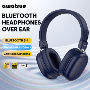 AWATRUE AT8 Dual Wireless Headphones ANC Noise Reduction Earphone Bluetooth 5.4 Hi-Res Audio Over The Ear Headset Low-Latency