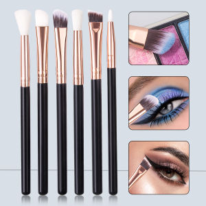 6 Chiếc Bộ Cọ Trang Điểm Mắt Chuyên Nghiệp Phấn Mắt Bút Kẻ Mắt Lông Mày Cọ Tay Cầm Bằng Gỗ Di Động Dành Cho Người Mới Bắt Đầu