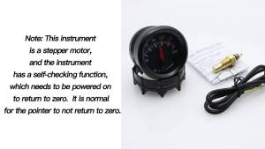 RYSJM | 2 Black Water Oil Temperature Gauge Oil Press PSI BAR Voltmeter Air Fuel Ratio Boost Vacuum Exhaust Temp Meter For 12V Vehicle