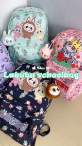 Labubu Bag For Girls Large Capacity Primary Secondary School Bag Cute Backpack bag sekolah tahan lasak labubu labubu Suitable for college students ﻿