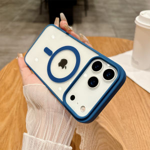 Shockproof for Magsafe Magnetic Phone Case for IPhone 13 12 Mini 17 Air 16E 16 15 14 11 Pro Max Plus Transparent Acrylic Cover