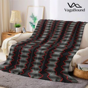 Chăn Flannel Hình Chữ Z Màu Đỏ Ấm Áp Mềm Mại Halloween Giáng Sinh Trang Trí Ghế Sofa Món Quà Ấm Cúng Mọi Mùa 100% Polyester Lông Cừu San Hô