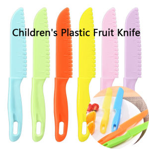 1/2/5Pcs Plastic Fruit Knife Sawtooth Cut Multi Color Safe Bread Lettuce Cooking DIY Childrens Knife Kids Kitchen Plastic Knife