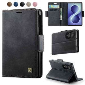 Wallet Case For Samsung Galaxy Z Fold8 Ultra / 8/7/6/5 RFID Blocking Credit Card Holder Magnetic Closure Kickstand PU Leather Flip Case Shockproof TPU Inner Protective Cover Black