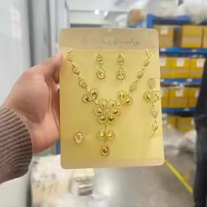 Bộ Trang Sức Thiên Thần Đính Zircon Kim Cương Cao Cấp - Dây Chuyền Và Bông Tai Nữ Phụ Kiện Cưới Hai Món