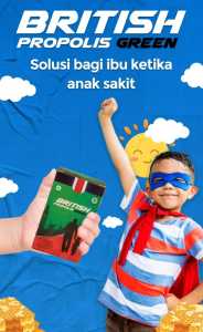 British Propolis GREEN for Kids 100% murni dan asli (khusus untuk pertumbuhan Tubuh dan Otak Anak-anak).