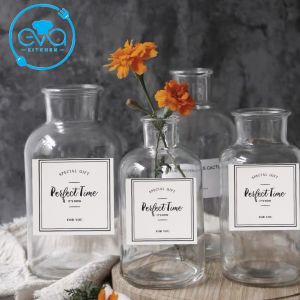 Bình Bông Lọ Hoa Thủy Tinh Dáng Trụ Trọn 1000 Tặng Kèm Tem Và Dây Bố Tự Trang Trí Hade Made