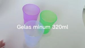 Gelas Plastik Warna Warni 320ml | Gelas Minum | Gelas Souvernir Harga Per 1 Pcs