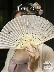 Quạt Gấp Phong Cách Trung Hoa Cổ Điển Mới Di Động Quạt Cầm Tay in Hình Hoạt Hình Quạt Tre Dùng Trong Gia Đình Quạt Treo Tường