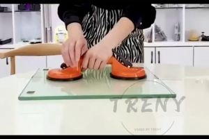 TRENY Single Double Head Suction Cup Red Plastic Glass Dent Puller Tile Floor Extractor Door Plate Panel Carrying Tool Heavy Cargo
