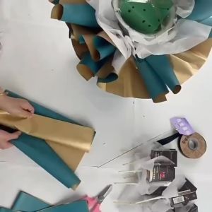 20pcs Dual-Tone Waterproof Gift Wrapping Paper  - Double-Sided Floral Design for Weddings  Anniversaries Graduations - Ideal for Bouquets DIY Packaging Supplies