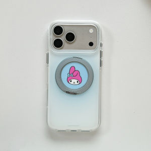 Sanrio | Luxury Gradient Sanrio Hello Kitty Kuromi My Melody Pochacco Magnetic Stand Phone Case For iphone 17 16 15 Pro Max 17 Cute Cover