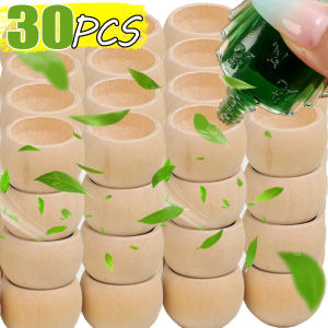 30PCS Wooden Aroma Diffuser Essential Oil Diffuser for Car Home Office Wardrobe Bedside Air Freshener Aromatherapy Dispenser