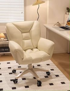 เก้าอี้ทำงาน เก้าอี้ เก้าอี้สำนักงาน เก้าอี้ผู้บริหาร ปรับระดับได้ พนักพิงหนา 2ชั้น สูง 85 ซม. หนังสือ เบาะหนาหนุ่มกว่าเดิม วัสดุเป็นผ้าสักหลาด