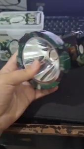 Senter Kepala LED Headlamp 80 Watt Mitsuyama MS-249P Loreng AMRY Cahaya Putih Waterproof Super Terang Batre 2400mAh Tahan Hingga 12 Jam Pemakaian