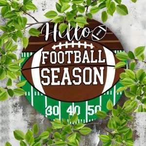 CIFbuy | Football Season Metal Tin Sign 8x8 Inch Vintage NFL Decor Man Cave Bar