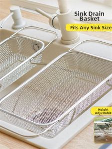 Stretchable Sink Drain Basket Dish Rack
