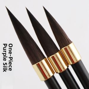 Authentic Ancient Grey Tail Brush Calligraphy Set for Beginners Purple Spirit Script Regular Script Seal Script