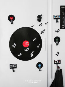 Creative Music Record Fridge Magnet Ins Writeable Erasable Magnetic Board Home Decorative Sticker China Mainland Origin