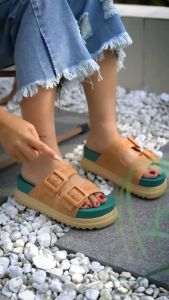 BL-8168 Sandal Selop Jelly Sandal Wedges Wanita Import Double Straps Yesplus Terbaru Tinggi 6 CM