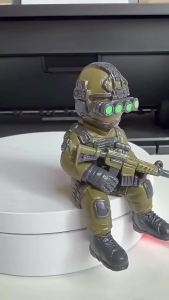 Soldier Decoration Sitting Snipers Statue Armed Special Forces Statue Military Soldier Sculpture Collectible Model