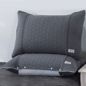 Pure Cotton Pillowcase Towel for Men with Button Cloth 40x60 Anti-Slip Anti-Oil Single Person Pillow Towel Bedding Accessories