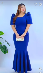PLUS SIZE ZIPPER BACK ALODIA DRESS   FABRICPREMUIM NEOPRENE STRETCHABLE  REGULAR SMALL TO LARGE  /PLUSIZE XL-3XL   MODEL 5 3