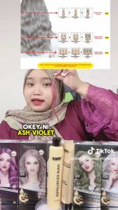EMBER PERMANENT HAIR COLOR / PEWARNA RAMBUT / DYE RAMBUT 60 ML (ASH SERIES) - MUSLIM-FRIENDLY HALAL CERTIFIED WATER-PERMEABLE TELUS AIR PERMANENT COLOR ASH GREY ASH VIOLET ASH MILK TEA ASH GREEN