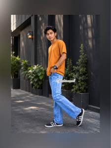 Cherise men bell bottom pants stretchy slim fit bell bottoms mens vintage bell bottom jeans stretchy slim fit trousers for fashionable light blue black dark blue mid blue