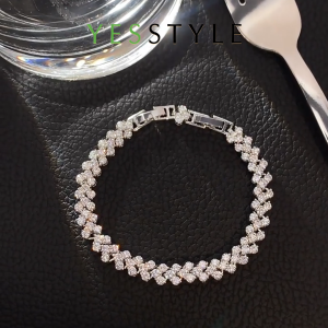 Yesstyle Gelang Kristal Diamond Mewah Gelang Tangan Wanita Elegan