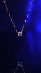 LOVETIA Kalung Empat Cakar Moissanite Wanita Perak Necklace Perhiasan Sertifikat GRA Original XMZ091