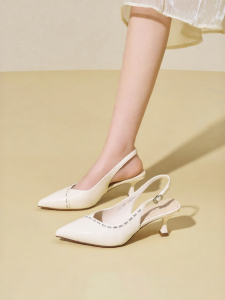 Josiny | French Style High Heels Comfortable Summer Work Elegant Fashion Peep Toe Sandals