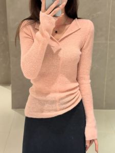 QINGNAER | Slimming Elegance Sweet French Style Womens Sweater