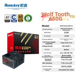 HUNTKEY | Gaming PC Compatible Power Supply with Back Cable Management