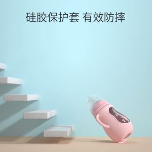 Cute Wide Neck Baby Milk Bottle Glass & Silica Gel with Straw 150ml 180ml 240ml 6oz 5oz 8oz/Bayi Botol Susu/IN MALAYSIA