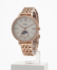 Đồng hồ nữ Fossil Jacqueline Sun and Moon khảm xà cừ đính đá dây kim loại mặt số 36 MM màu vàng hồng ES5165