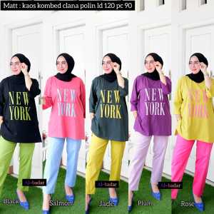 SETELAN KAOS VIRAL/SETELAN KAOS OVERSIZE/SETELAN CELANA KAOS COMBAD 20S CELANA POPLIN MODEL TERBARU/SETCEL MOTIF PREMIUM/PROMO TERBAIK ALBADAR COLLECTION/BISA COD