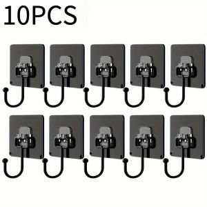 5pcs Strong Large Hook Multi-Purpose Self Adhesive Hook Heavy Duty Wall Hooks Door Key Towel Wall Hook for Bathroom Kitchen Home